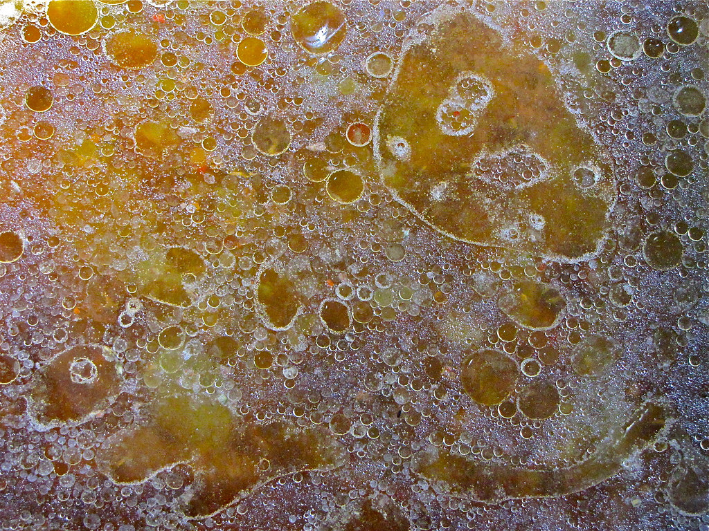 Chicken grease spill Yep, that's what's in the pan from la… Flickr