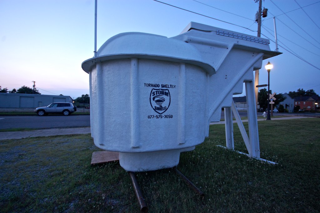 storm shelter Fiberglass storm shelter on display, Paducah… Flickr