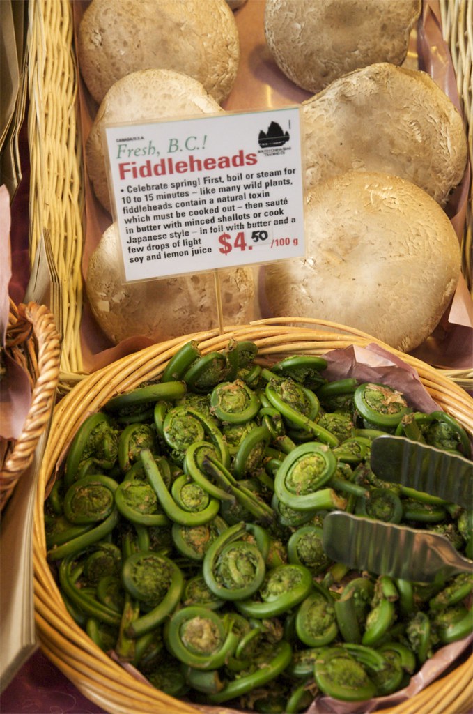 Fiddlehead Ferns, Granville Island market Fanny Bay Oyster… Flickr