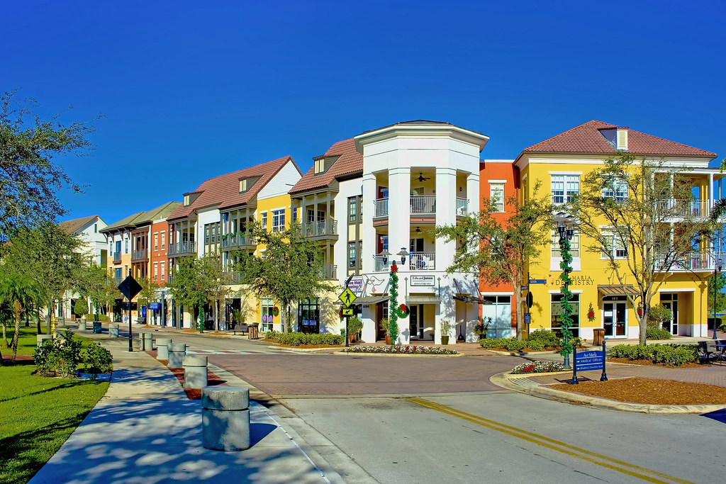 View of downtown Ave Maria, Florida, USA A small college t… Flickr