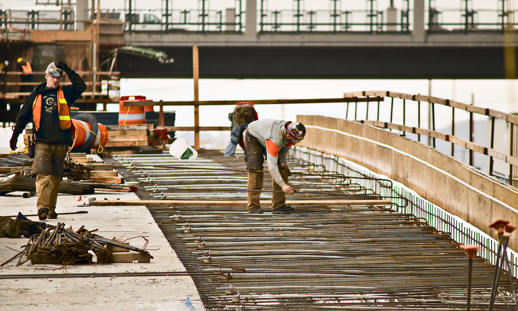 SR 519 Third Avenue rebar Dec. 2009 Crews place rebar f… Flickr