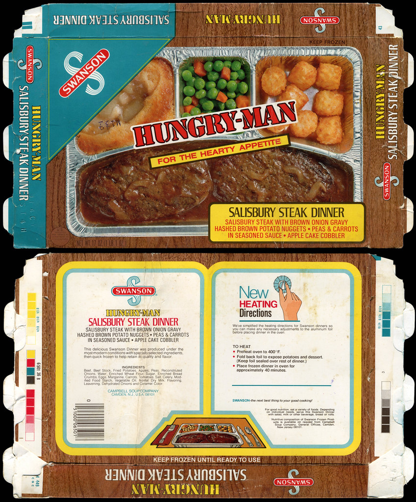Swanson Hungry Man Salisbury Steak TV Dinner box 1970'… Flickr