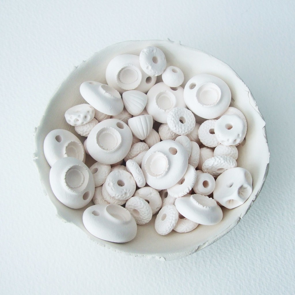 bisque beads bisque fired porcelain, they need sanding and… Flickr