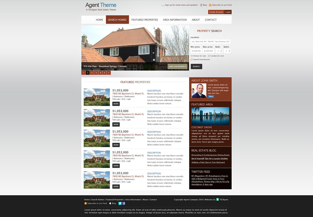 Red Chrome Real Estate IDX Wordpess site Theme Adrian Esquivel