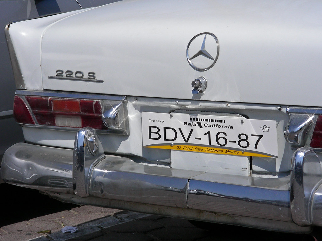 BC Europlate Europeanstyle license plate on a vintage Mer… Flickr