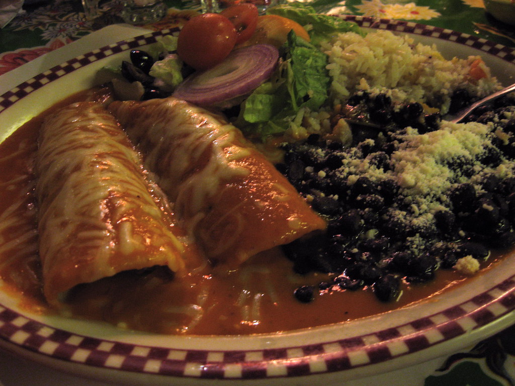 Mango Enchiladas at Red Iguana Mango mole pork carnita enc… Flickr