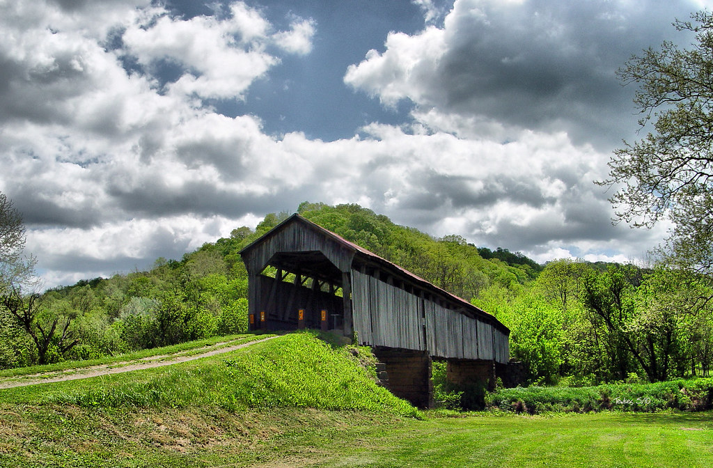 Knowlton Covered Bridge A three span covered bridge crossi… Flickr