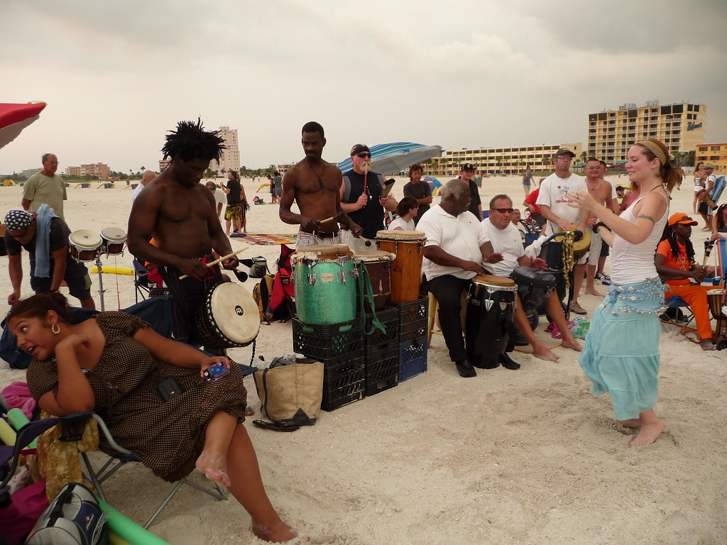 Drum Circle, Treasure Island Beach Melvin "Buddy" Baker Flickr