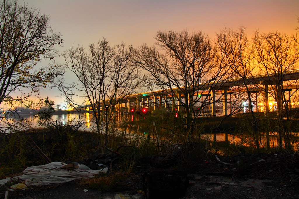 Dickinson Bayou at Night Texas State Highway 146 bridge ov… Flickr
