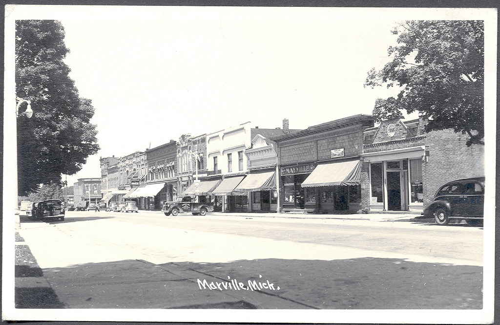 Mayville MI 1940s Tuscola County Main Street View Downtown… Flickr
