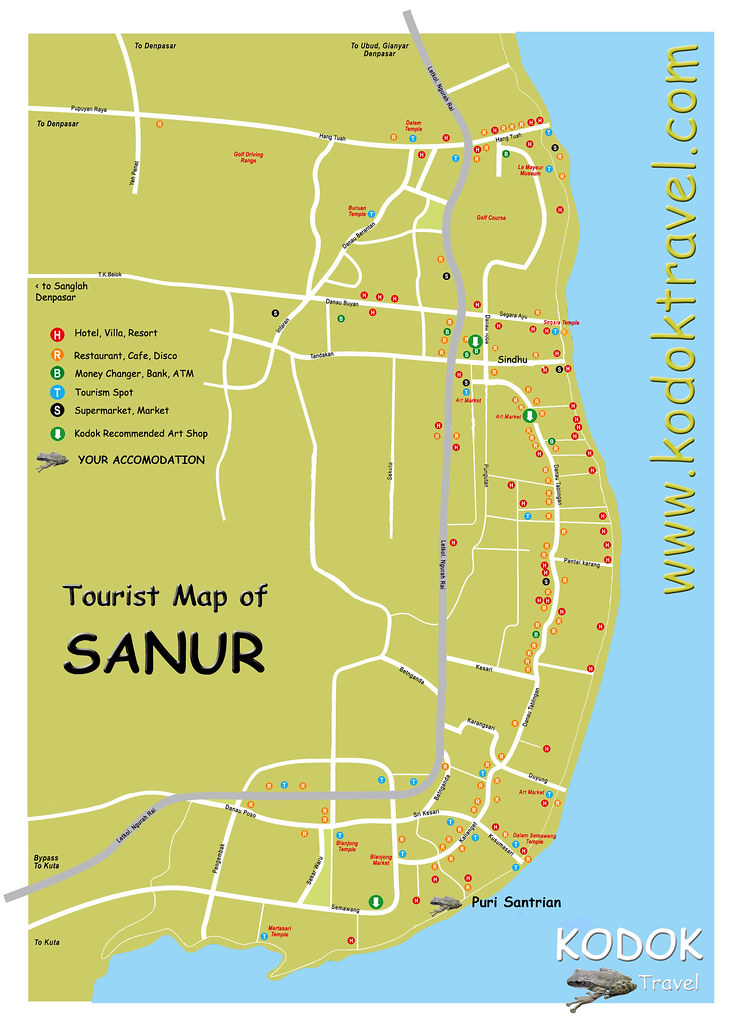 Pain Points De "Carte Sanur Bali" Map Of Bali Sanur 88 World Maps