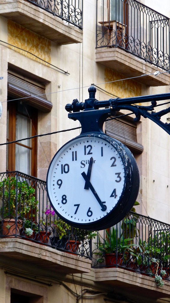 Silter Street Clock in the Calle de la Princesa in Barcelo… Flickr