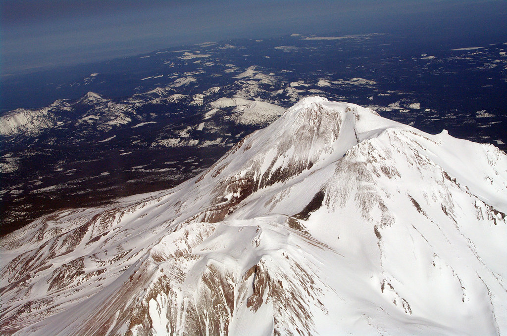 Mt. Shasta Mt. Shasta as seen by an airplane. We were too … Flickr