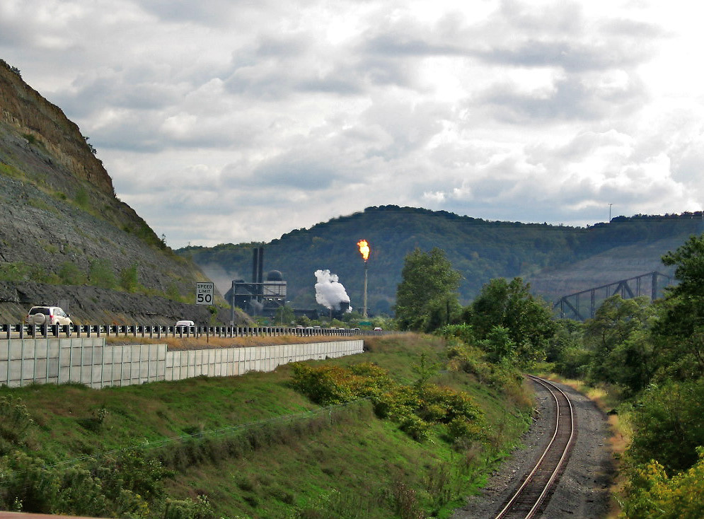 West Virginia Highway 2 and railroad opposite Steubenville… Flickr