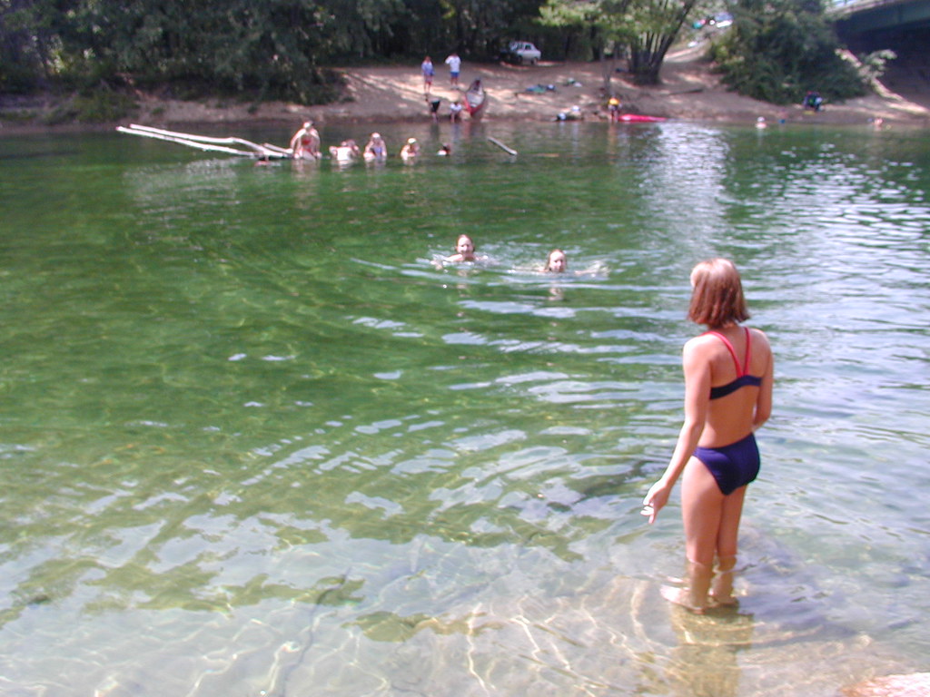 Swimming in the Saco River First Bridge, North Conway, NH,… Flickr