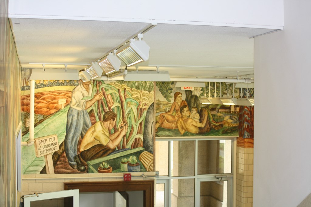 Allen Hall 9 Marker says "The Murals of Allen Hall The Al… Flickr