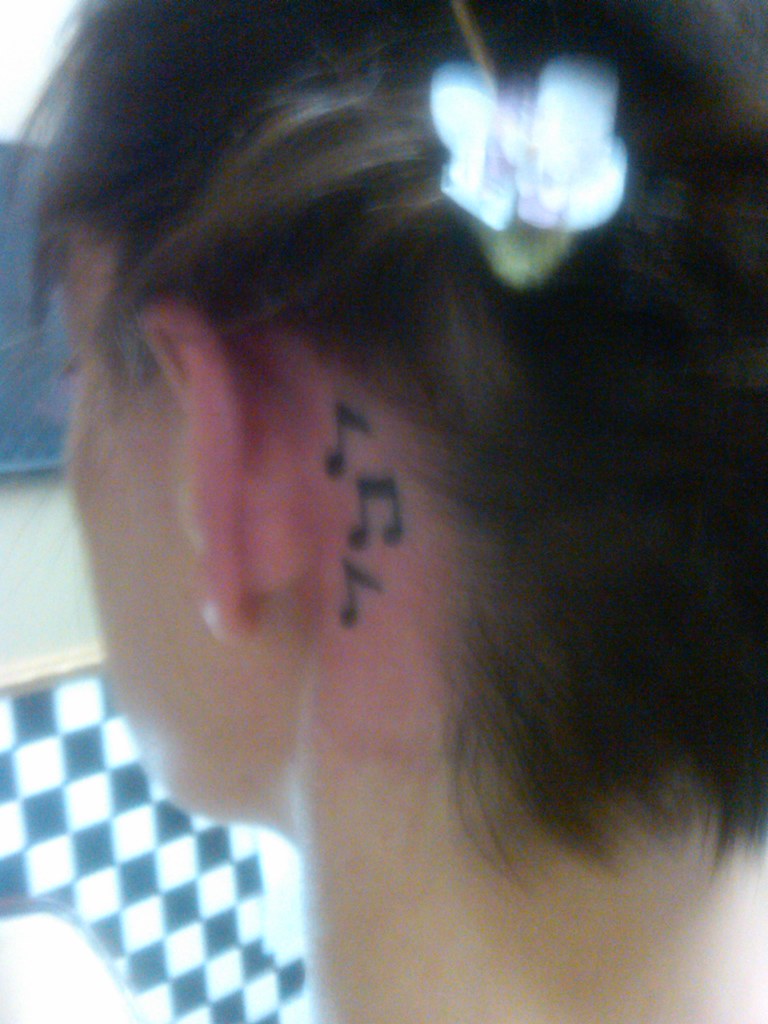 Music Note Tattoo Behind Ear | Random Fibers | Flickr 1024_x_768_jpg