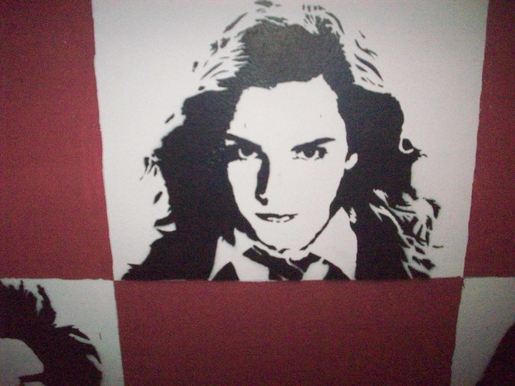 Hermione Granger Emma Watson Stencil on bedroom wall Flickr