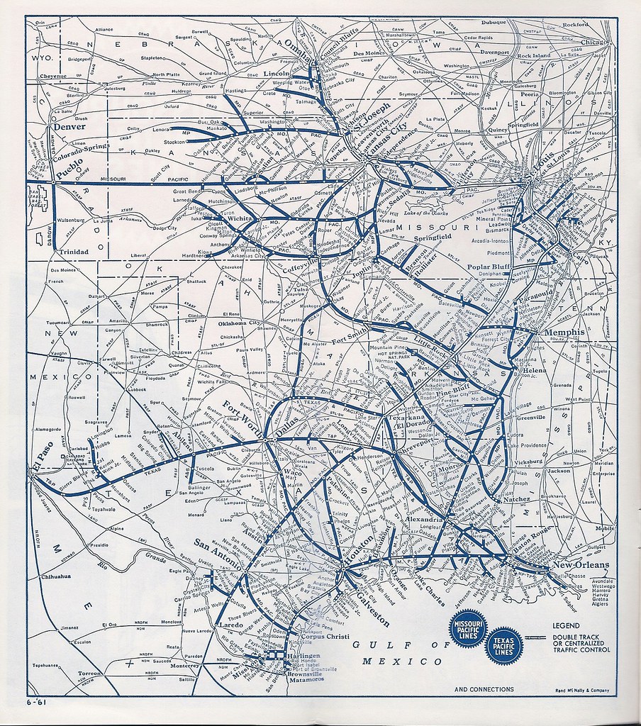 Missouri Pacific Map 1964 Tim McClung Flickr