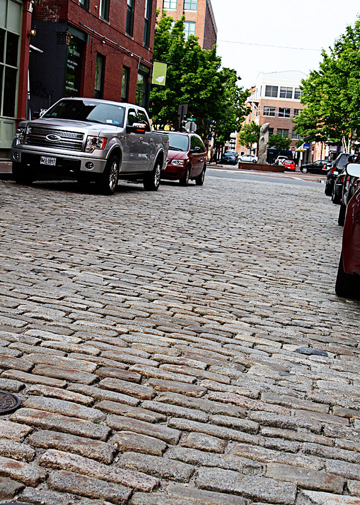 Real Cobblestone Real cobblestone streets in Portland! Randi Flickr