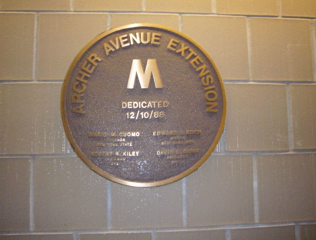 Archer Avenue Subway dedication plaque R36 Coach Flickr