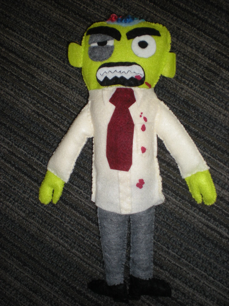 Felt Zombie Meet Nelson. He still goes bowling with his pa… Flickr