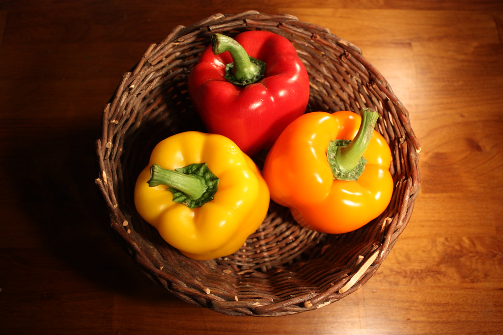 TriColor Peppers 3 beautiful bell peppers. Much more inte… Flickr