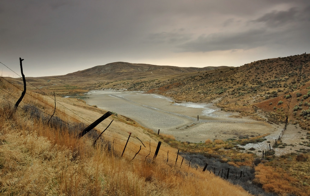Alkali flat I saw this little dried up Alkali pond along S… Flickr