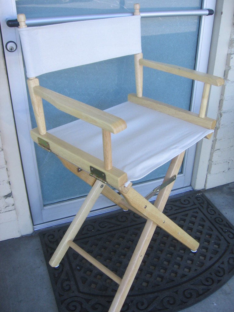 SOLD Director's chair, 24 inch seat height Hardwood and c… Flickr