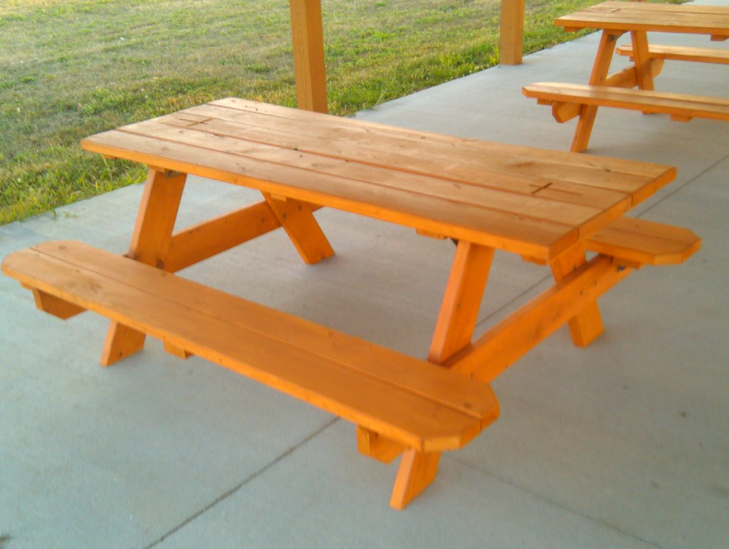 Picnic Table Picnic table I built. There are 6 all togethe… tbarbs Flickr