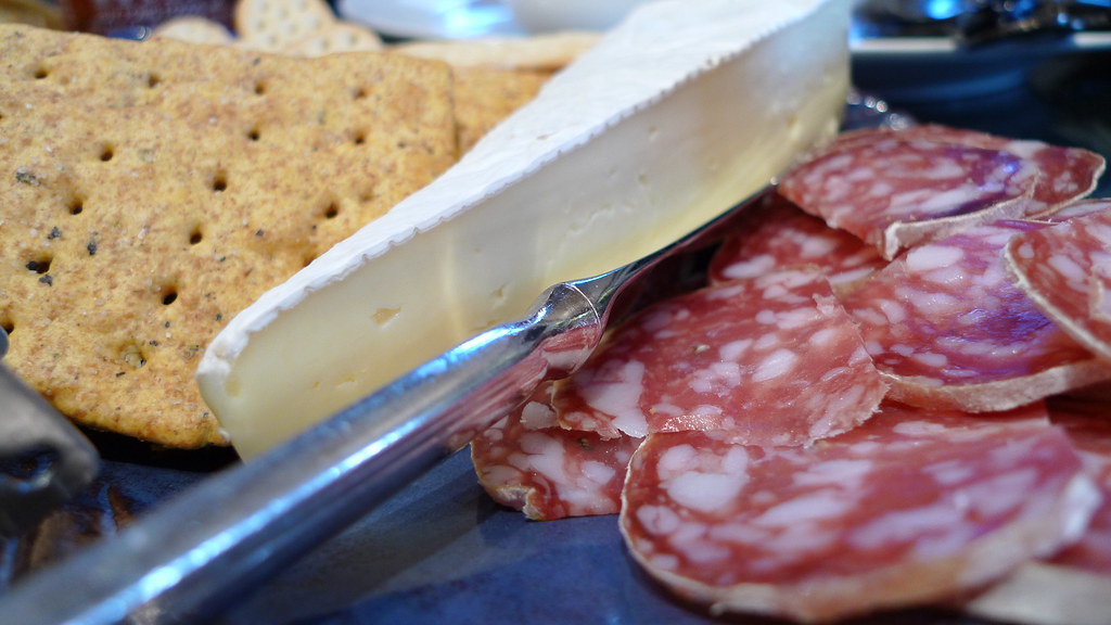 Crackers, Cheese, and Salami Crackers, cheese, and salami.… Flickr