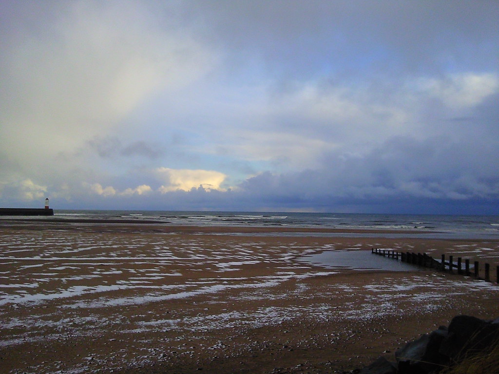 Snowy Spittal beach at low tide, Berwick upon Tweed Flickr