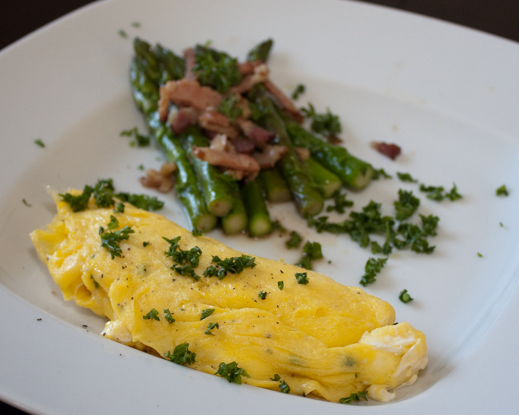 Omelet with baconwalnut asparagus Omelet with some parmas… Flickr