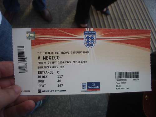 England V Mexico Ticket bixentro Flickr
