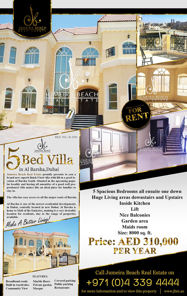 5 Bed Villa for Rent in Al Barsha Dubai Flickr