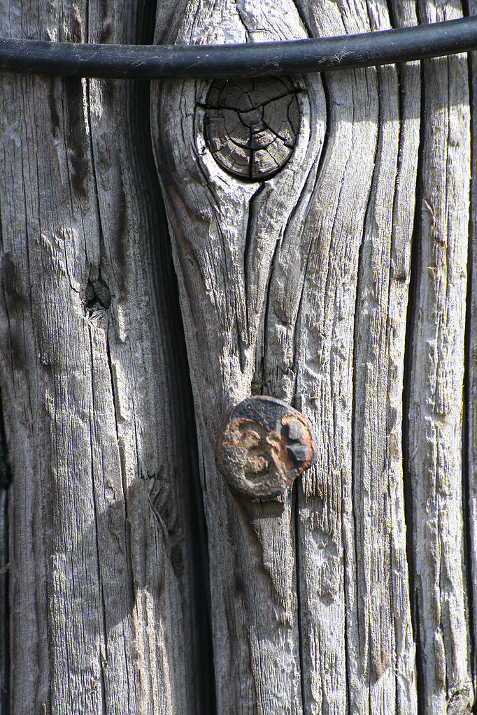 SOO LINE TELEPHONE POLE DATE NAIL, OWEN, WI 2010 The date … Flickr