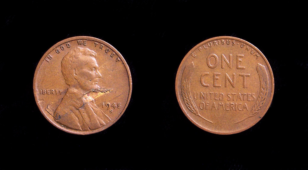 1945 S Lincoln Cent Lamination Error A lamination flaw occ… Flickr