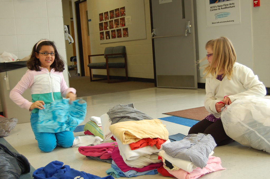 Third graders sort clothing donations Kentucky Country Day Flickr