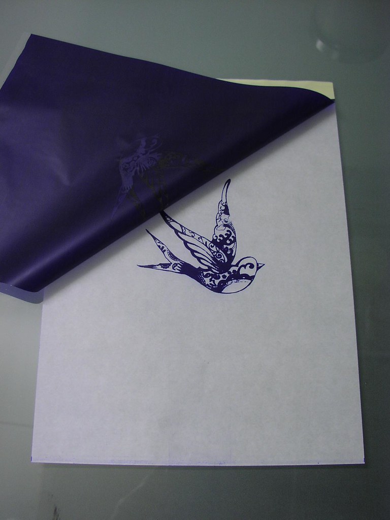 fax machine created tattoo stencil In order to get my tat… Flickr