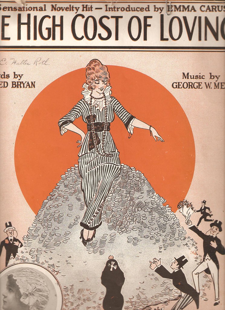 The High Cost of Living Old Music Sheet cover...a bit too … Flickr