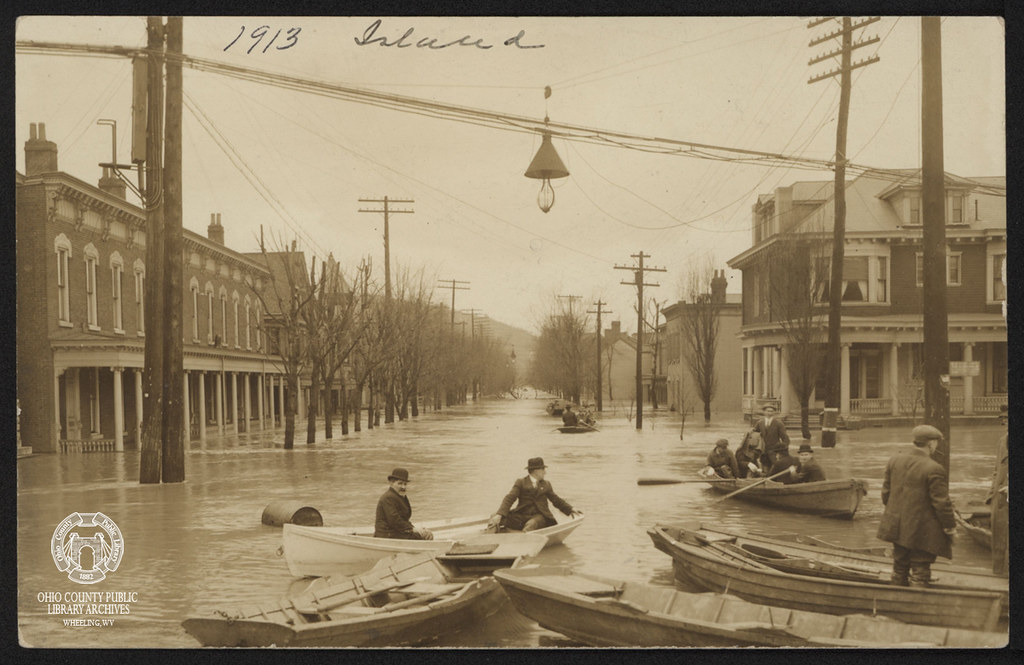 Flood of 1913 Virginia and Front Streets, Wheeling Island… Flickr