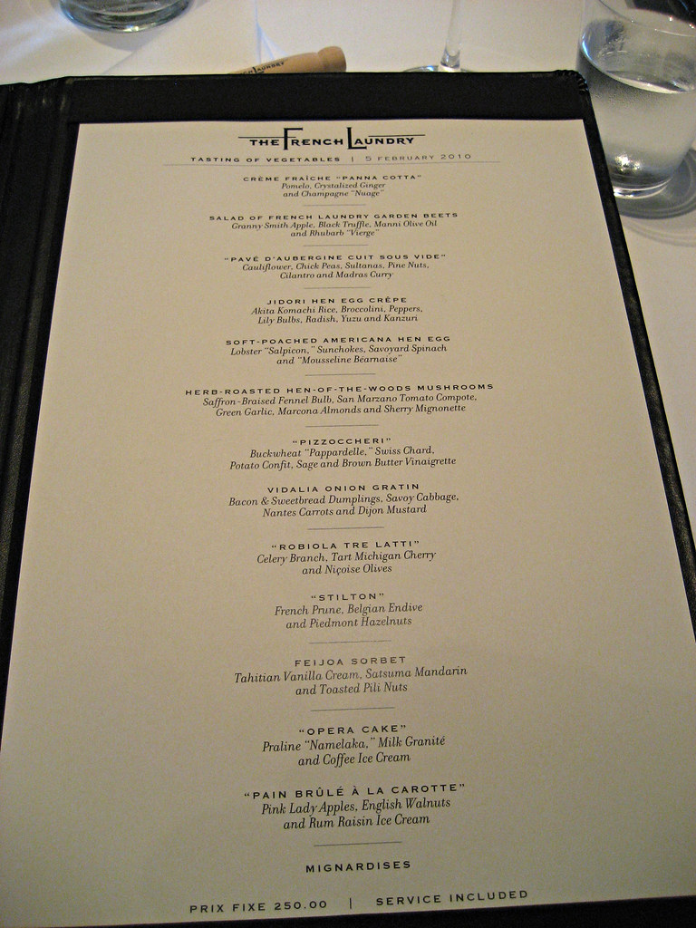The French Laundry vegetarian menu Liz Hall Flickr
