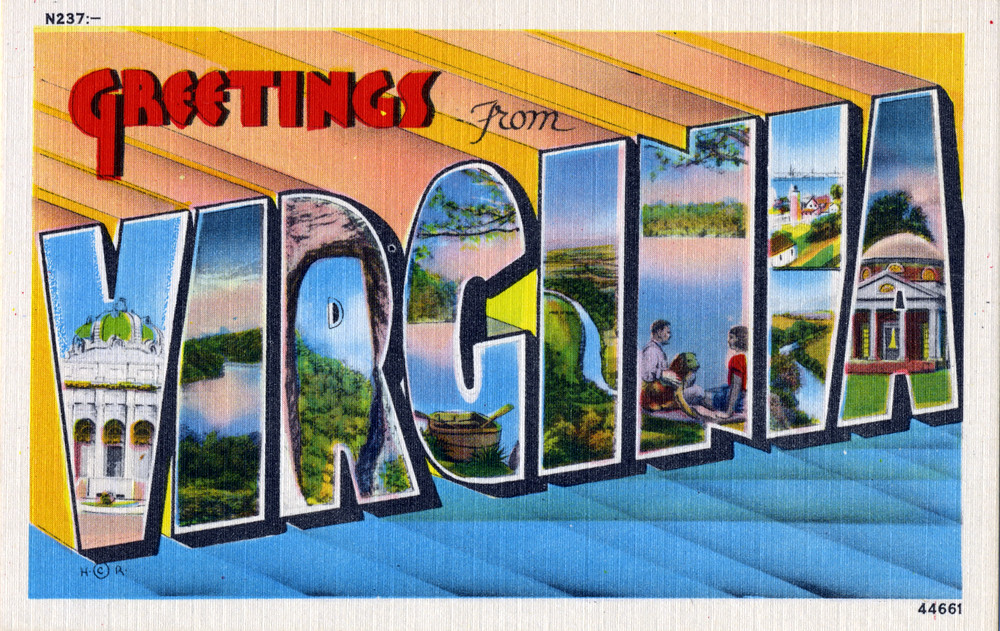 Greetings from Virginia Large Letter Postcard Production… Flickr