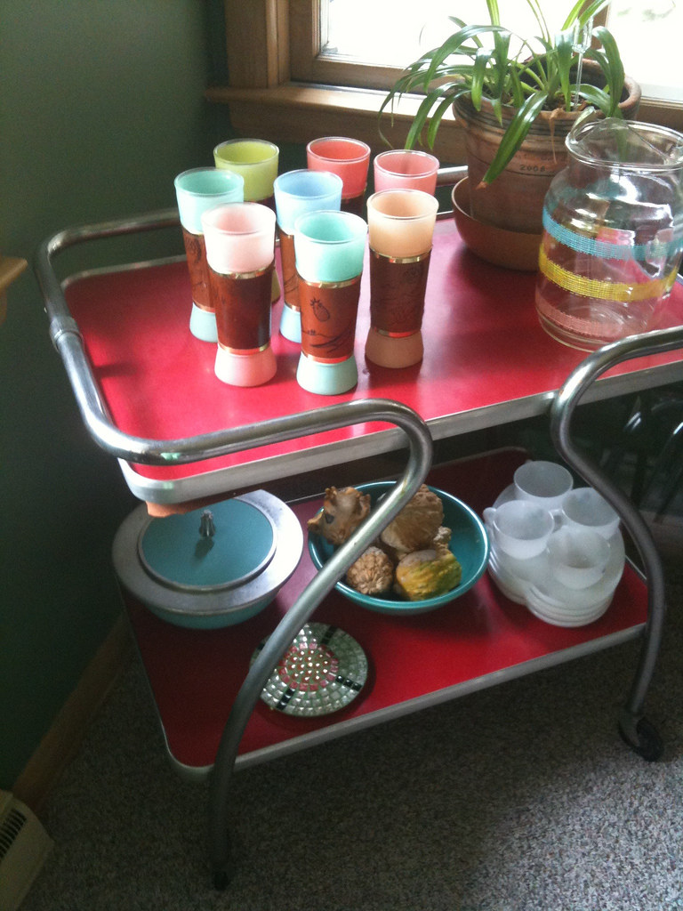 Retro RED Cart Dining Area Retro Red Kitchen Cart in o… Flickr
