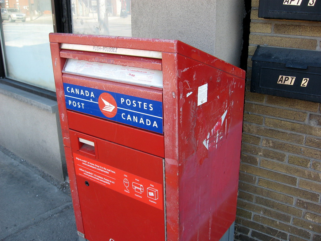Red letterbox Canada Post mailbox a photo on Flickriver