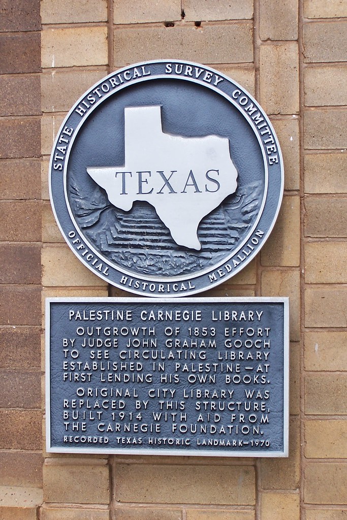 Palestine Carnegie Library Historical Marker Palestine, Te… J