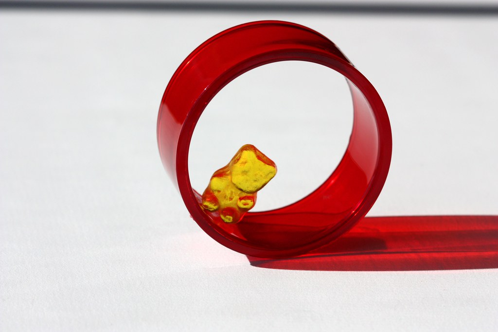 all by myself.... gummy bear exercise wheel zippythesimshead Flickr