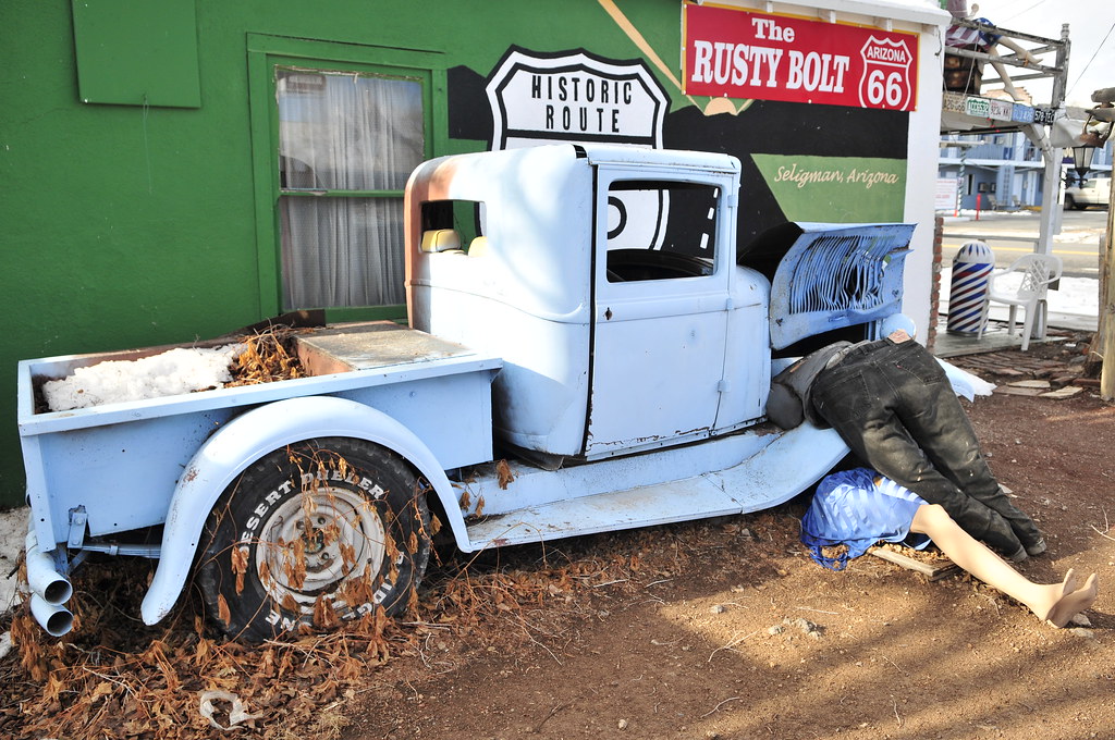 Traffic Accident, Historic Route 66 in Seligman, Arizona Flickr