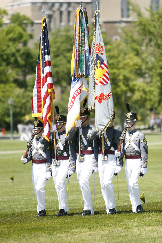 The Cadet Color Guard The Corps of Cadets marches onto the… Flickr