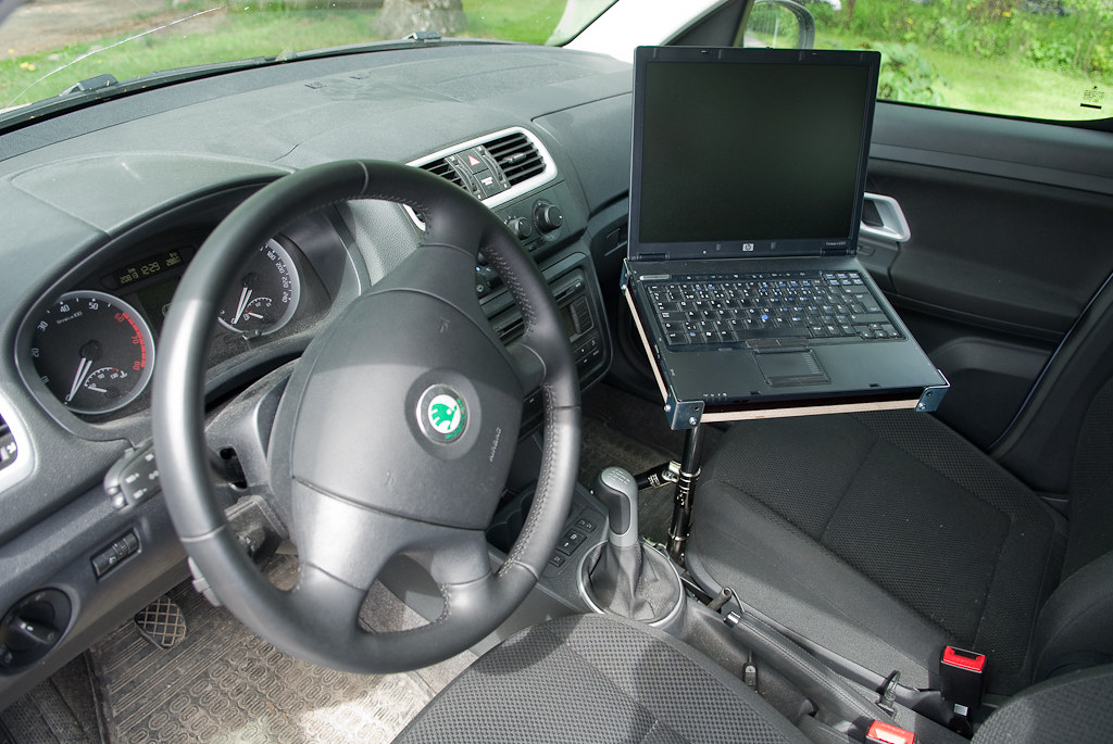 DIY laptop car mount ready to go Doityourself car moun… Flickr
